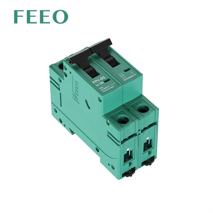 Wholesale Safety MCB Miniature Circuit Breakers 63A 1000V DC 1P 2P 3P 4P 1000V DC 63A 10ka